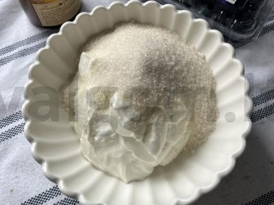 Estetinis varškės sūrio pyragas su mėlynėmis Žingsnis 12