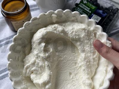 Estetinis varškės sūrio pyragas su mėlynėmis Žingsnis 13