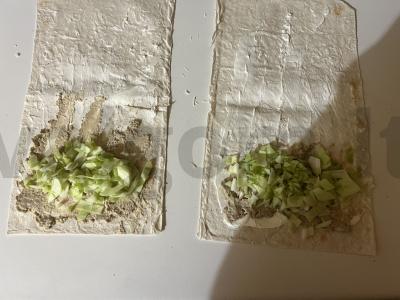 Ritinys lavaše su kopūstais ir varškės sūriu Žingsnis 5