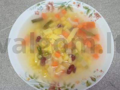 Daržovių sriuba vištienos sultinyje su pttim makaronais Žingsnis 4