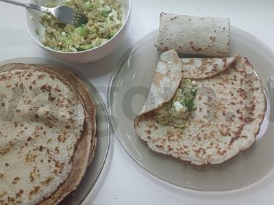 Avižiniai blynai su kopūstais, svogūnais ir kiaušiniu Žingsnis 7