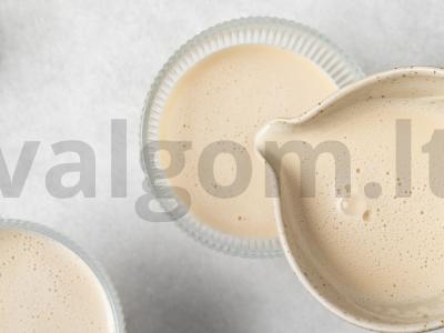 Panna Cotta be cukraus su mangais Žingsnis 2