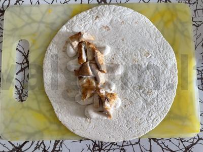 Šašlykas su vištienos filė tortilijoje Žingsnis 4