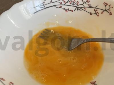 Avižų blynas su upėtakiu skaniam pusryčiui Žingsnis 1