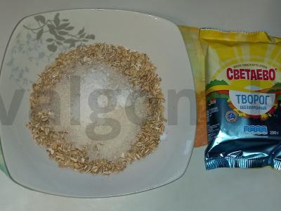 Avižų apkepas su varške ir mėlynėmis Žingsnis 2