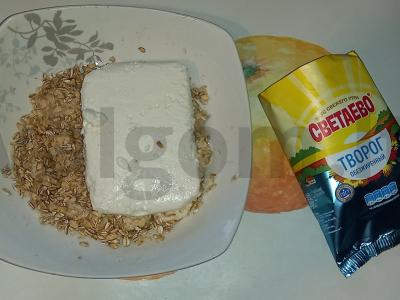 Avižų apkepas su varške ir mėlynėmis Žingsnis 4