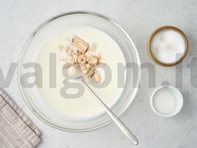 Ossetijos pyragas su sūriu ir špinatais Žingsnis 1