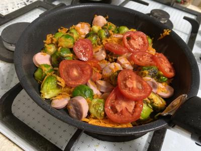 Briuselio kopūstai su dešrelėmis Žingsnis 5