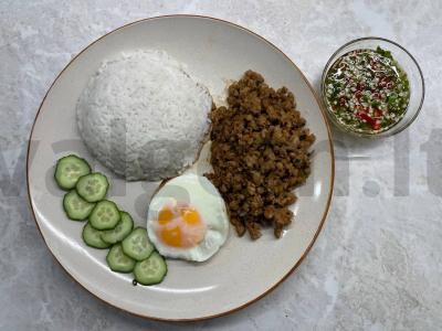 Tailandietiški ryžiai su faršu Žingsnis 8