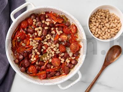 Pupelės su medžiotojų dešrelėmis Žingsnis 7