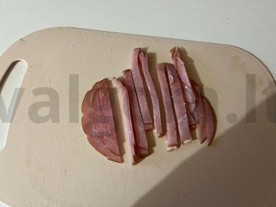 Sūrio valtelės su pomidoru ir lašiniais Žingsnis 2