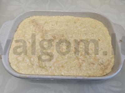 Purios kukurūzų miltų apkepas Žingsnis 3