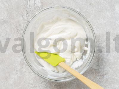 Kokosų kremas su maskarponė Žingsnis 3