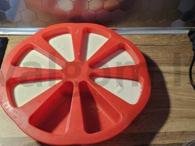 Sūrio pyragas be kepimo su šokoladiniu riešutų kremu Žingsnis 4