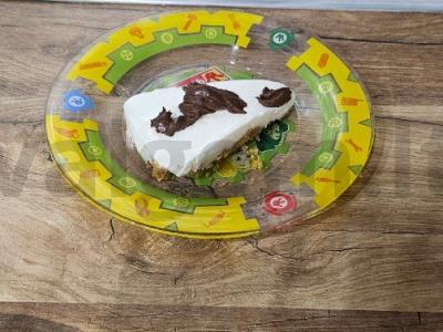 Sūrio pyragas be kepimo su šokoladiniu riešutų kremu Žingsnis 5