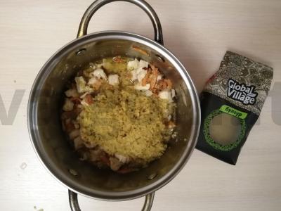 Bulguro plovas su vištiena Žingsnis 5