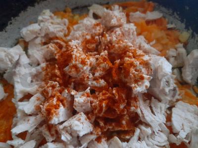 Namų makaronai su vištiena ir rūkytomis paprikomis Žingsnis 4