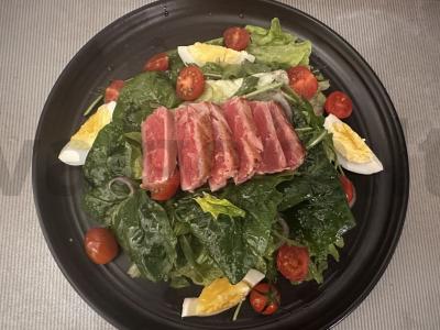 Salotos su tunu ir vyšniniais pomidorais Žingsnis 4