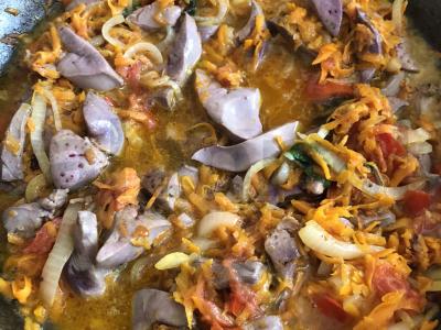 Kalakutienos kepenys su daržovėmis Žingsnis 7