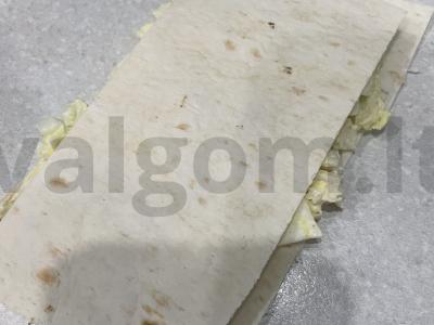 Užkandis „Lavašikai“ su kopūstais ir kiaušiniu Žingsnis 7