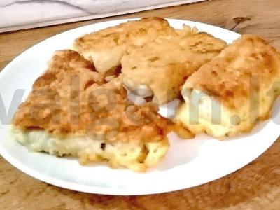 Lavašas su ryžiais ir žuvies konservais tešloje pagrindine nuotrauka