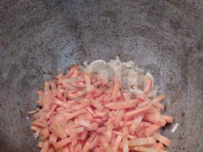 Nuostabus moliūgų kreminis sriuba su krevetėmis Žingsnis 3