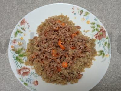 Kvinoja su jautienos faršu Žingsnis 7