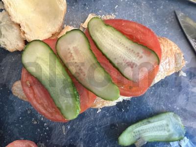 Kruasanų sumuštinis „Graikiškas“ Žingsnis 2