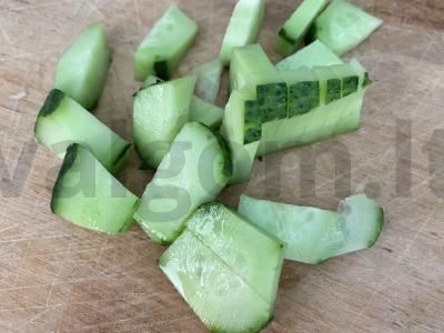 Salotas „Varškės vasara“ Žingsnis 1