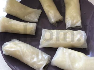 Ryžių popieriaus blynai su bulvėmis Žingsnis 6