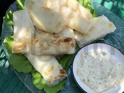 Ryžių popieriaus blynai su bulvėmis Žingsnis 9