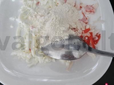 Krabų mėsos kotletai per 30 minučių Žingsnis 3