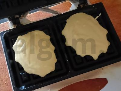 Vieniški vafliai su kefyru ir grikių miltais Žingsnis 5