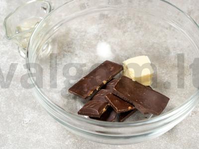 Šokoladinis fondanas Žingsnis 1