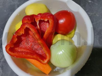 Avinienos šurpa su saldžiuoju pipiru ir pomidoru Žingsnis 2