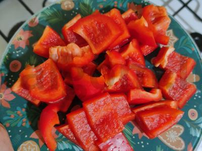 Avinienos šurpa su saldžiuoju pipiru ir pomidoru Žingsnis 6