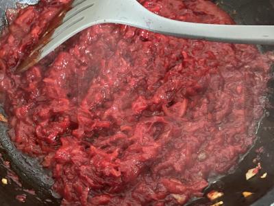 Vegetariškas boršas su pupelėmis Žingsnis 5