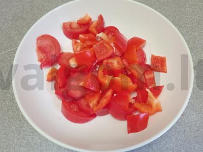 Daržovių salotas su keptais baklažanais Žingsnis 2