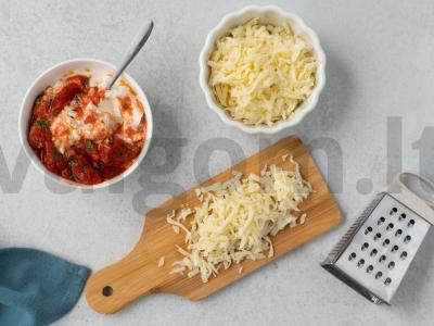 Lasagna su pomidorais ir sūriu Žingsnis 5