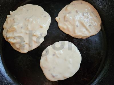 Obuolių blynai su linų sėmenimis Žingsnis 4