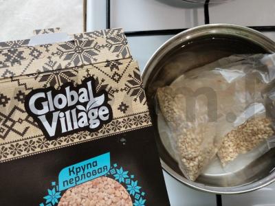 Perlų kruopos su faršu ir daržovėmis Žingsnis 1