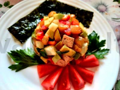 Salotos su tofu ir cukinija Žingsnis 6