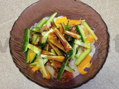 Funchosa su azijietiška daržovių mišiniu Žingsnis 8