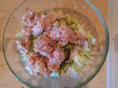 Salotos su tunu ir medaus-garstyčių padažu Žingsnis 7