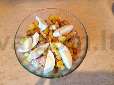 Salotos su tunu ir medaus-garstyčių padažu Žingsnis 10