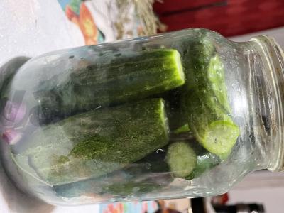 Marinuoti agurkai „Krisantys“ Žingsnis 3