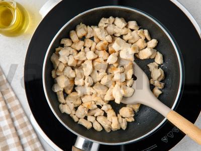 Blynai su vištiena, grybais ir sūriu Žingsnis 3