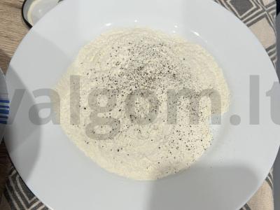 Menkių filė kiaušinyje ir miltuose Žingsnis 4