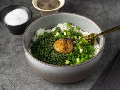 Lavašas su varške ir žolelėmis Žingsnis 4