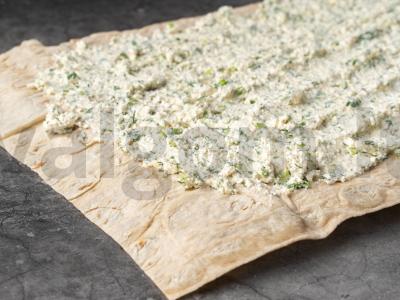 Lavašas su varške ir žolelėmis Žingsnis 5